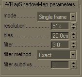 [VRayShadowMap parameters]